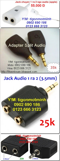 Jack chuyển 2.5, 3.5, 6.3 và dây cáp nối dài cho tai nghe, loa - 8