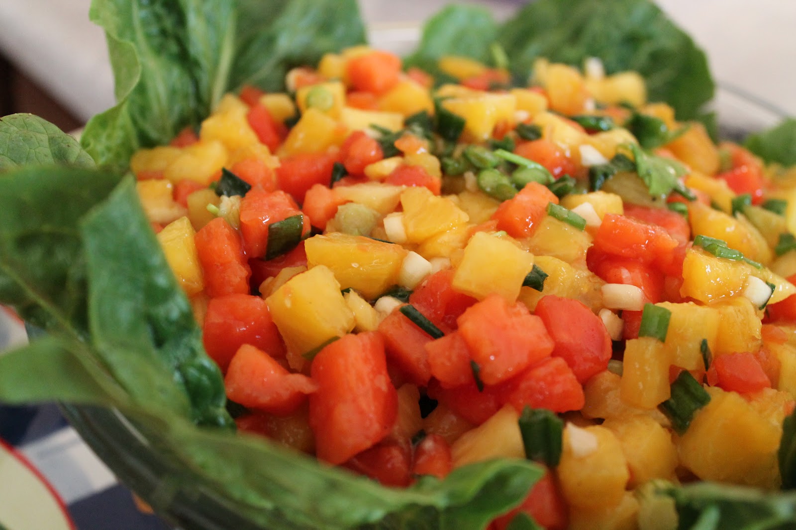 Sumee's Culinary Bites Pineapple Papaya salsa