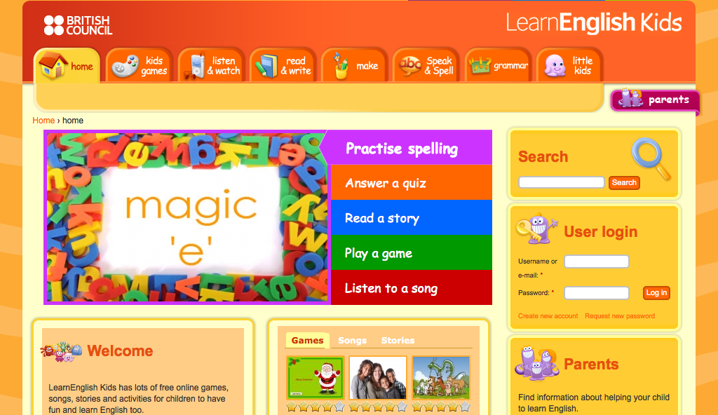 british council learn english kids word games