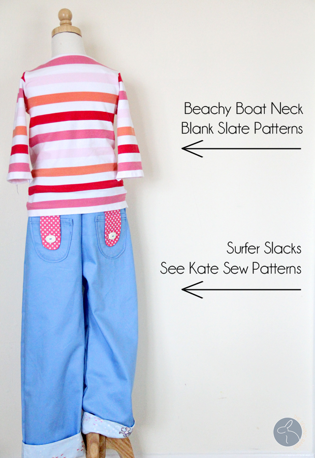 Surfer Slacks and Beachy Boatneck by The Sewing Rabbit at Me Sew Crazy