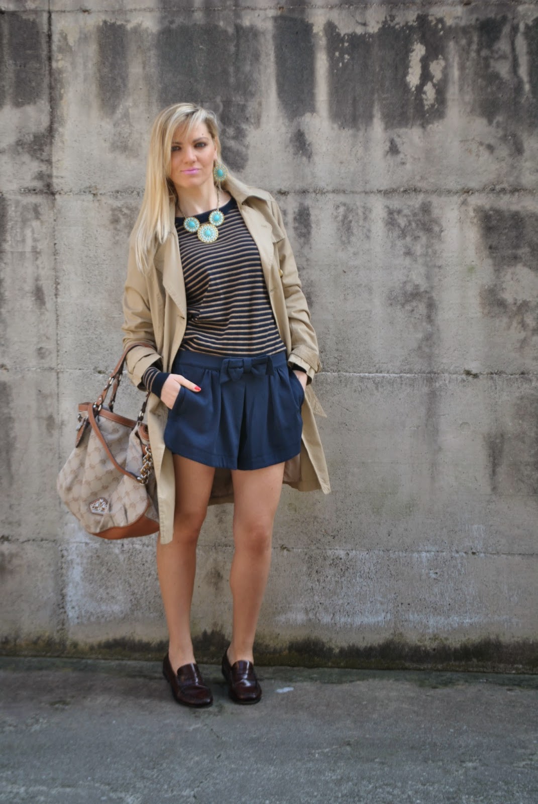 outfit trench beige come abbinare il trench outfit blu mariafelicia magno colorblock by felym mariafelicia magno fashion blogger come abbinare il blu outfit borsa marrone outfit shorts blu outfit a righe outfit maglione a righe outfit primaverili casual outfit primaverili donna outfit aprile 2015 outfit a righe come abbinare le righe  spring outfit trench outfit blue outfit how to wear trench how to wear blue how to wear stripes fashion blogger italiane fashion blog italiani ragazze bionde fashion bloggers italy blonde hair blonde girl mac cosmetics rossetto rosa mac cosmetics mac cosmetics lipstick mango sisley pimkie fornarina lumberjack