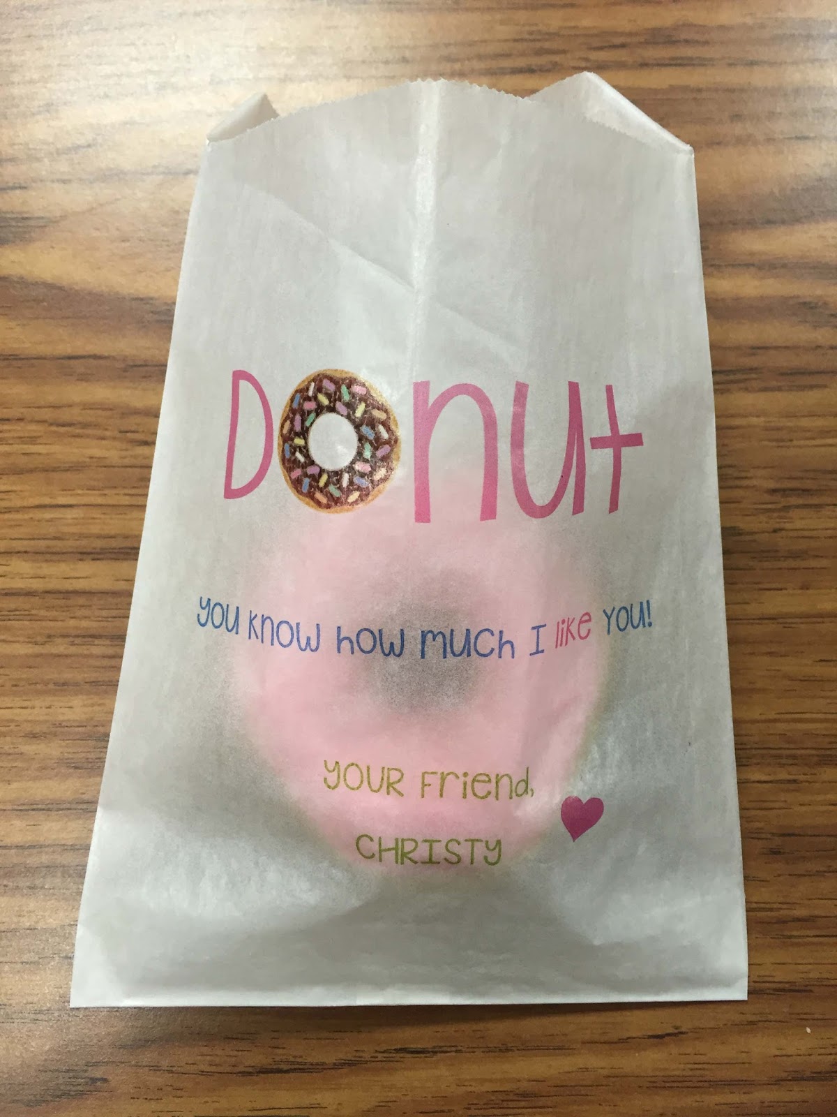 Christy Robbins Donut Valentine