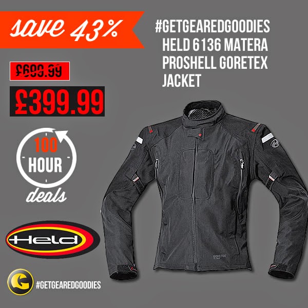 #GetGearedGoodies - Save on the Held 6136 matera Proshell Goretex jacket  - www.GetGeared.co.uk
