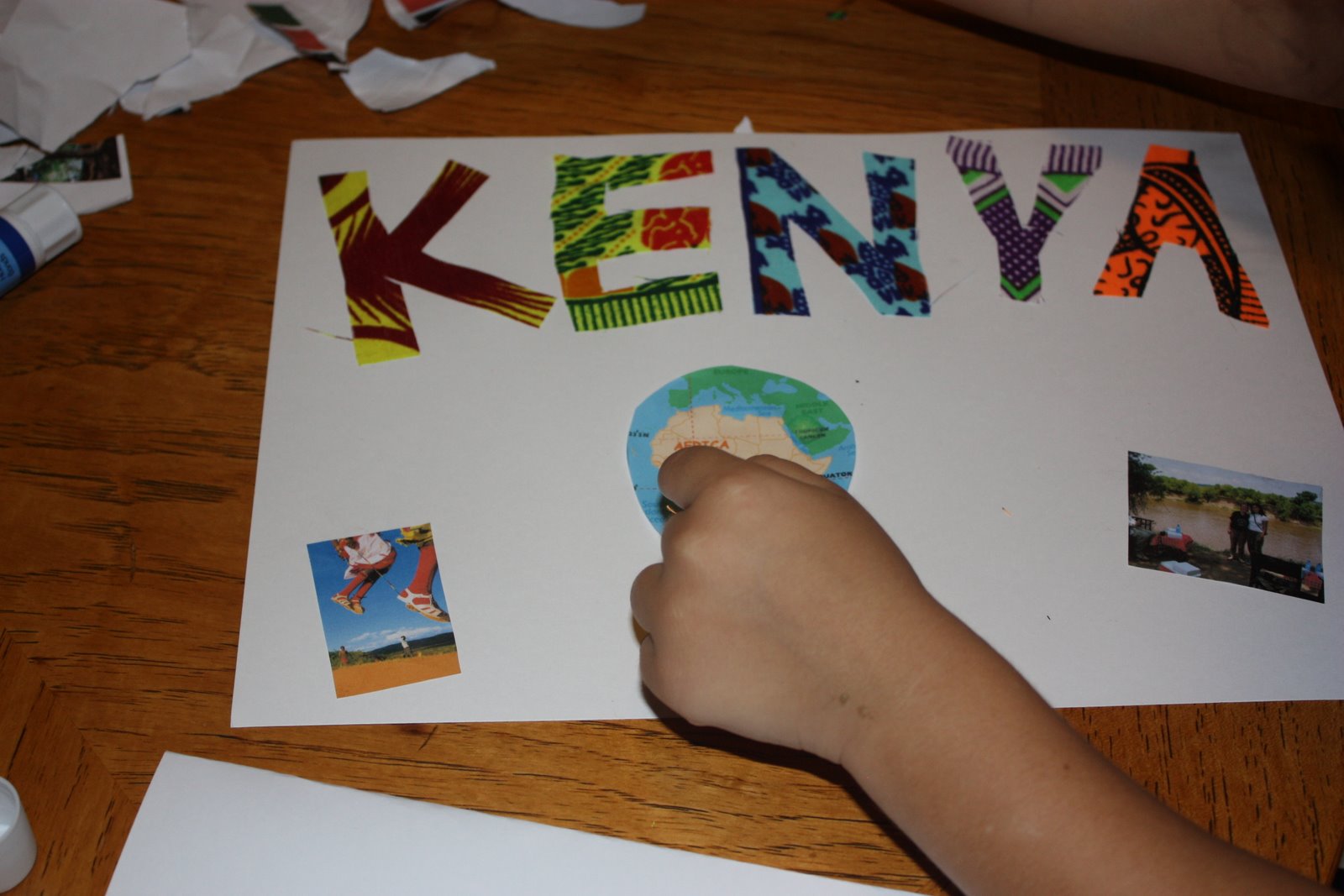 whirls and twirls around the world Kenya crafts Collage