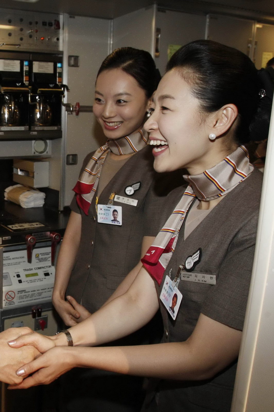 Joyful moment with Asiana Flight attendants World Stewardess