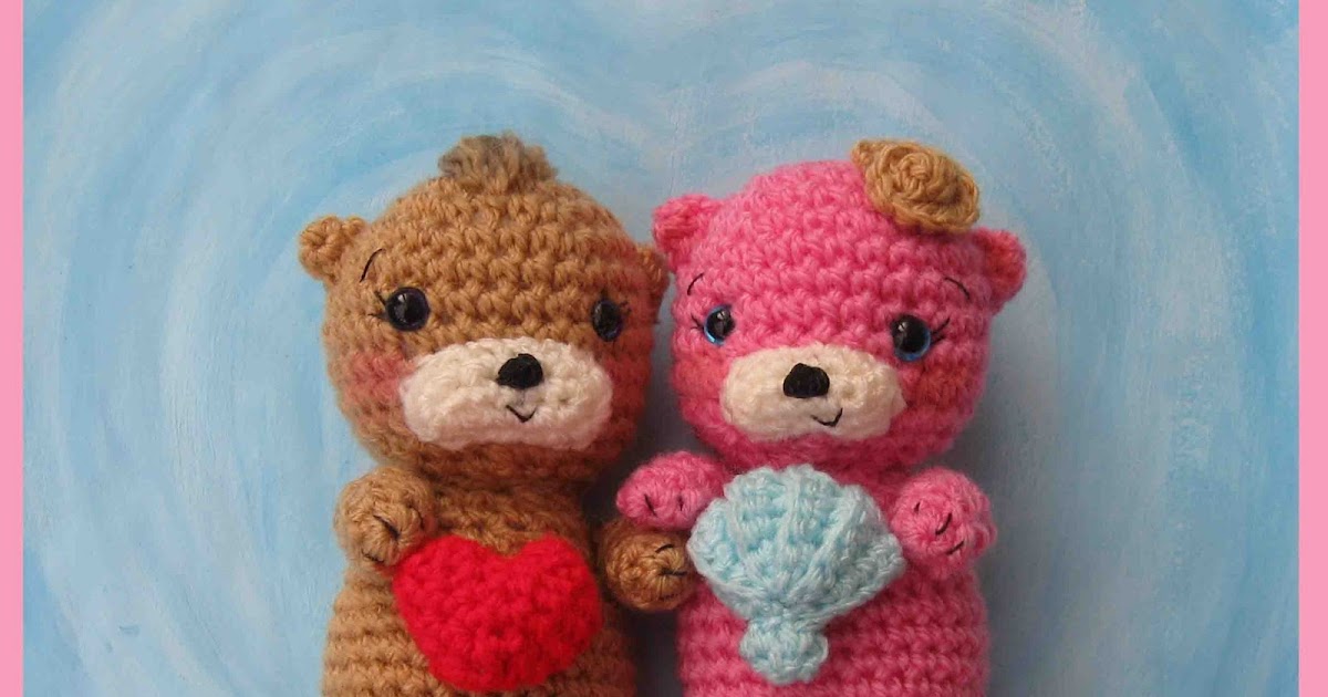 HandmadeKitty: Otter Couple Floating in Love Amigurumi ...
