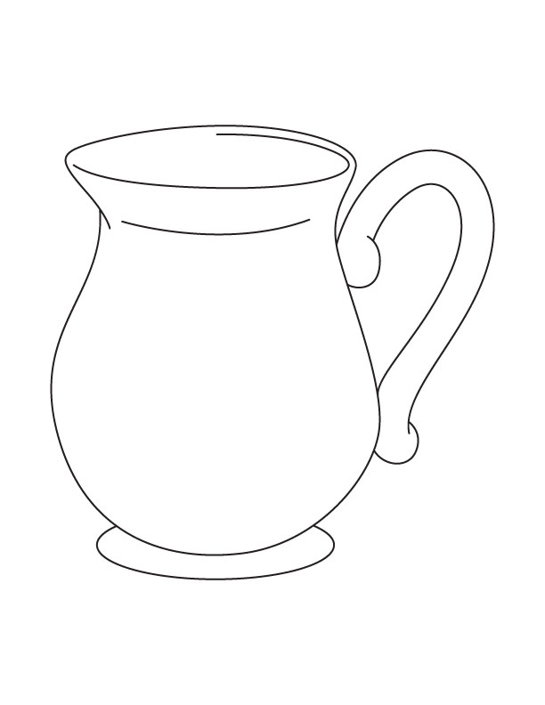 Line Art Jug : Clip art line drawing kindergarten worksheet guide