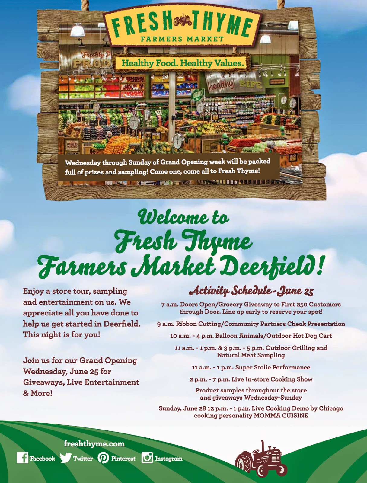 ChiIL Mama GRAND OPENING TODAY! Fresh Thyme Has Arrived in Deerfield WIN a 25 Giftcard From