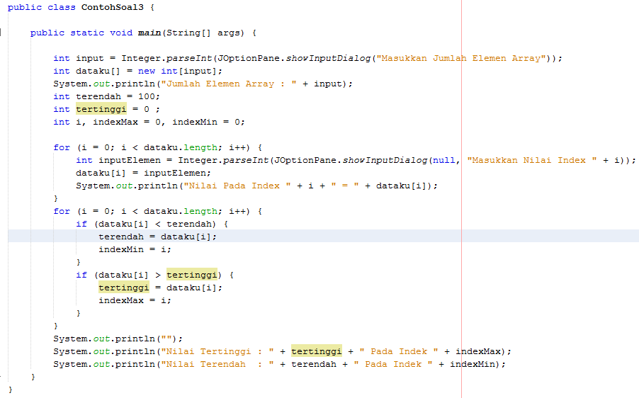 Array 1 Dimensi Contoh Permasalahan dan Cara