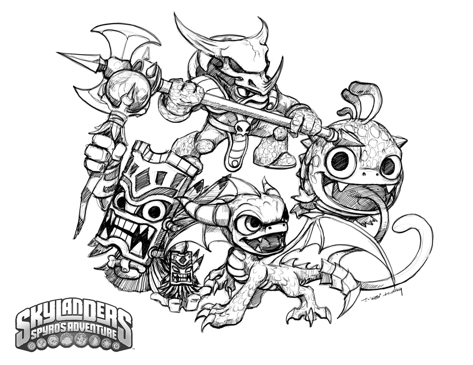 Coloriage Skylanders A Imprimer