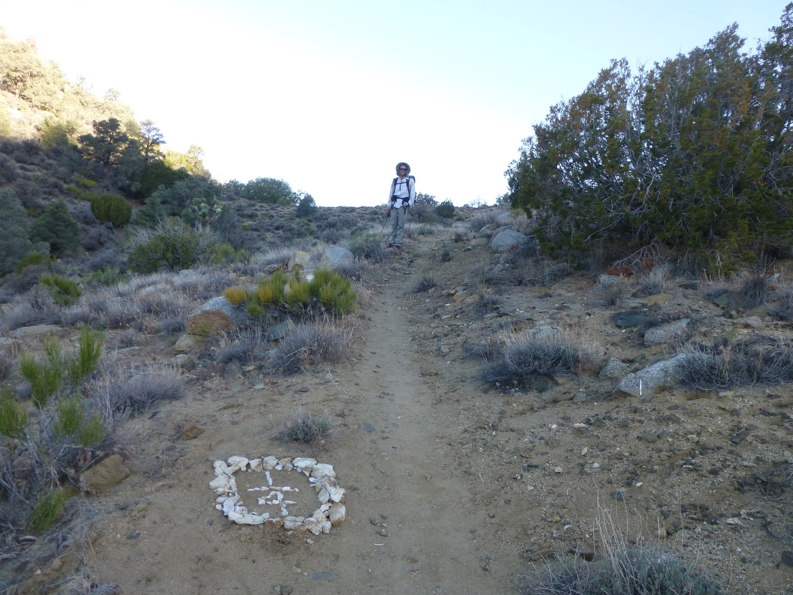 Crossing the ¼ trail mile mark
