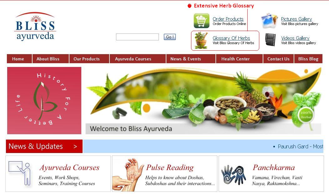 extensiveherbglossary launched by blissayurveda Bliss Ayurveda Blog