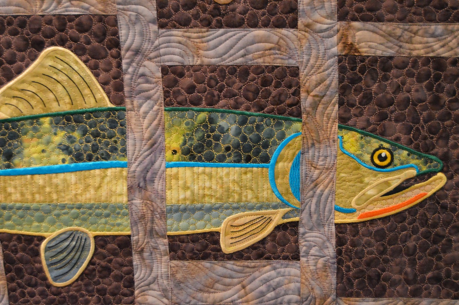 Creative Longarm Quilting by Karen Marchetti Bonnie's "About Trout"