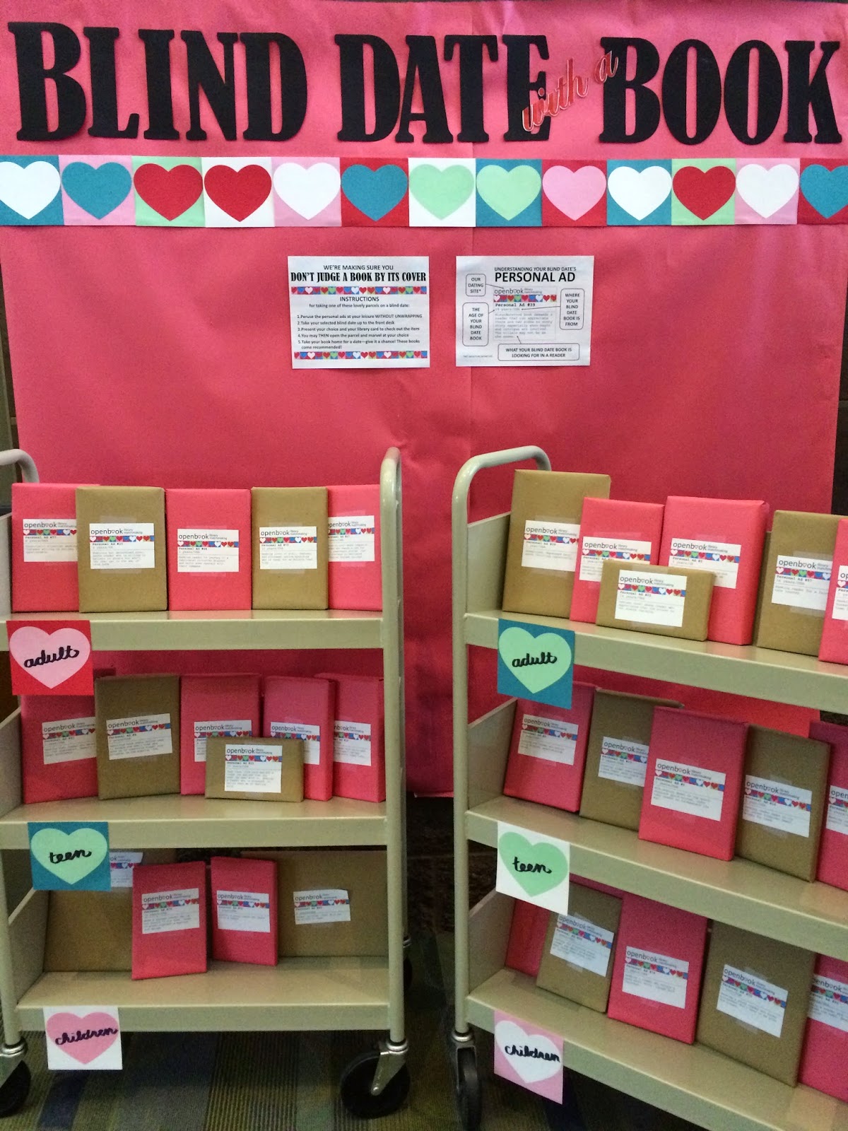 Literary Hoots Library Display Blind Date with a Book