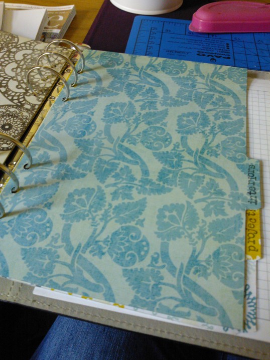 jagged little thoughts Creative Filofax homemade dividers