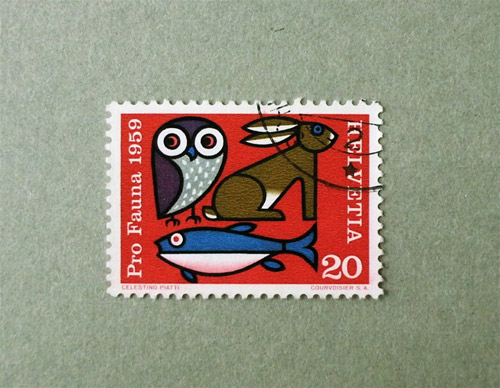 owl postage stamp