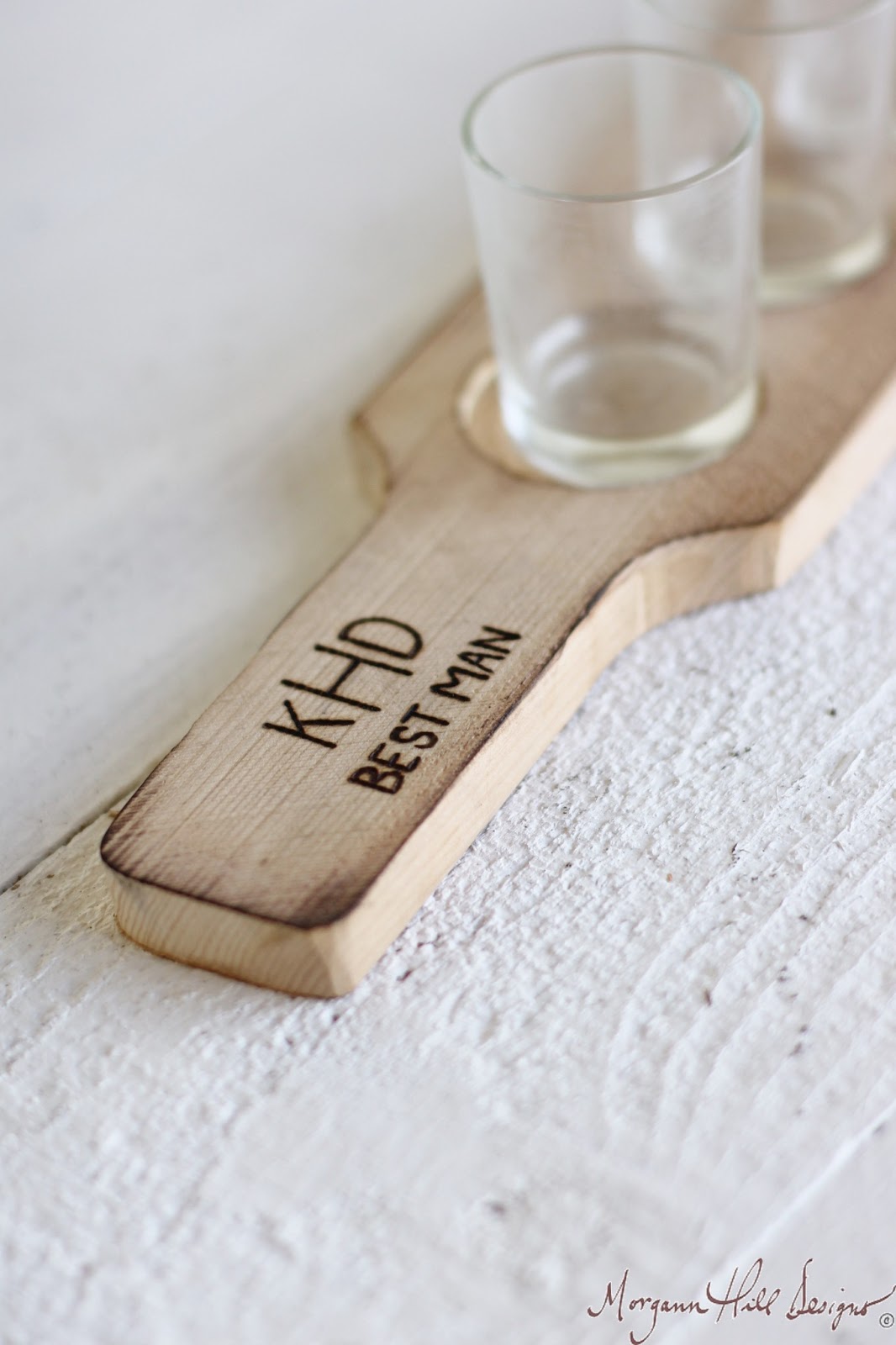 Hill Designs Personalized Shot Glass Holder Rustic Best Man