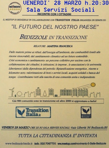 Il futuro del nostro paese: Bedizzole in transizione Il futuro del nostro paese: Bedizzole in transizione