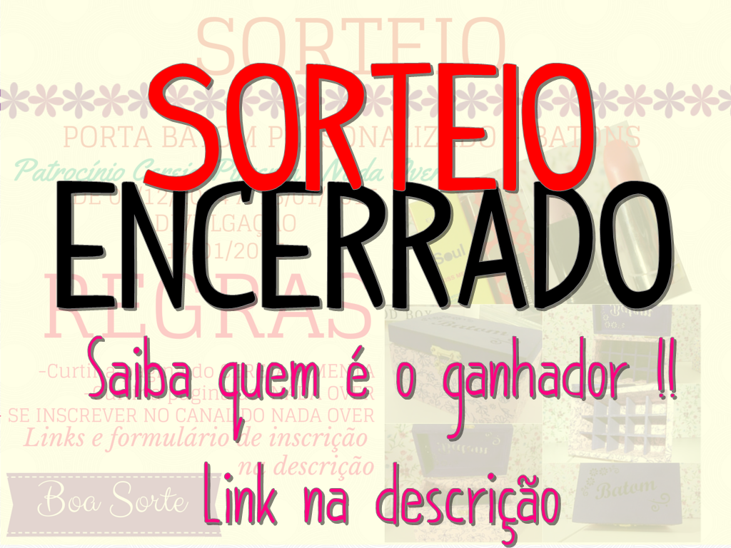 Resultado do Sorteio do ta Batom + Batons 1