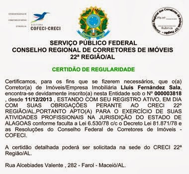 Certidão CRECI