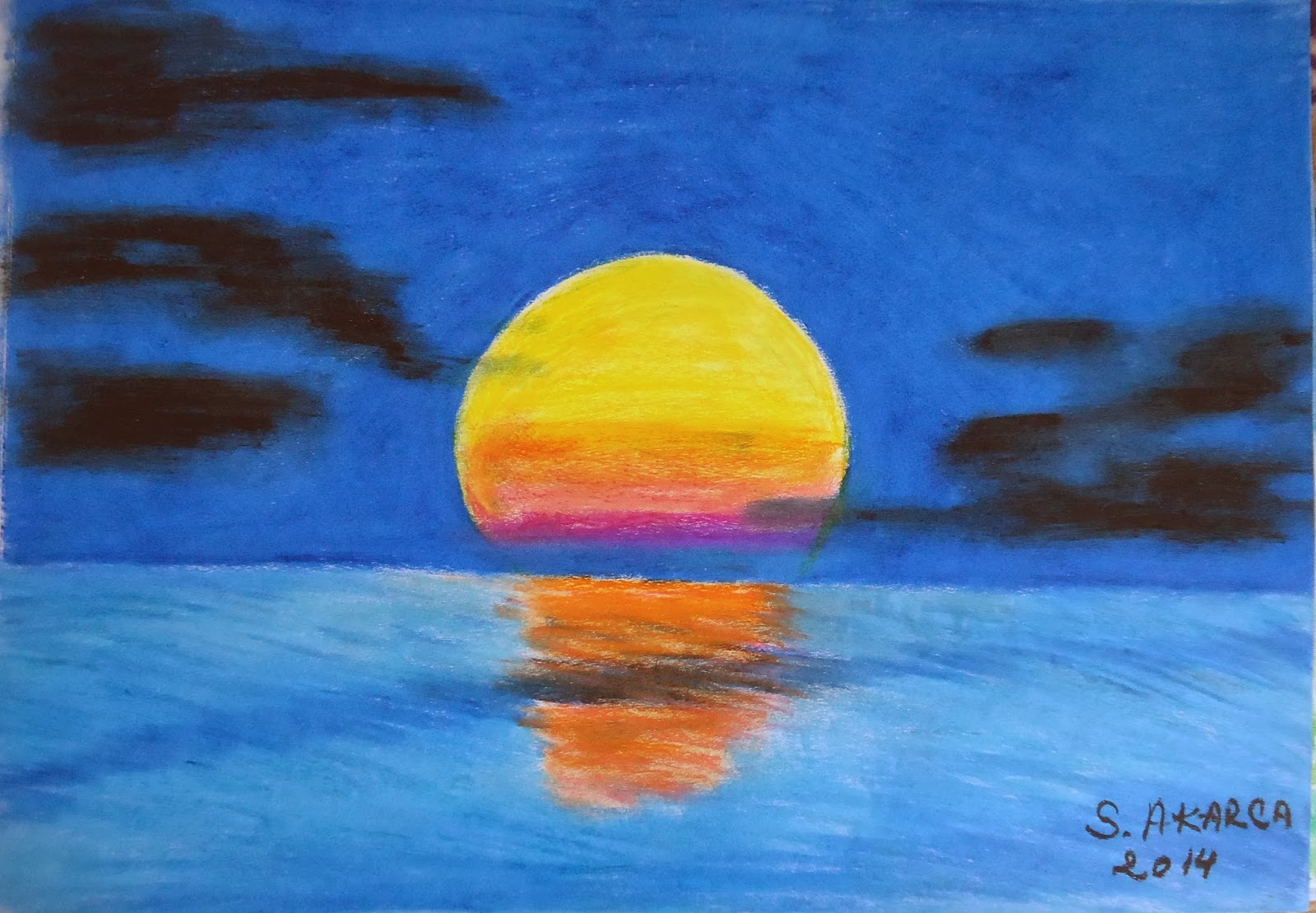 Pastel Boya Çalışmalarım SATILMIŞ AKARCA