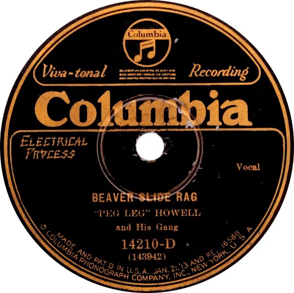 Heypally's 78 RPMs "Peg Leg" Howell & His Gang Columbia 14210 (1927)
