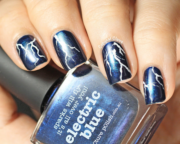 copycat claws lightning nail art