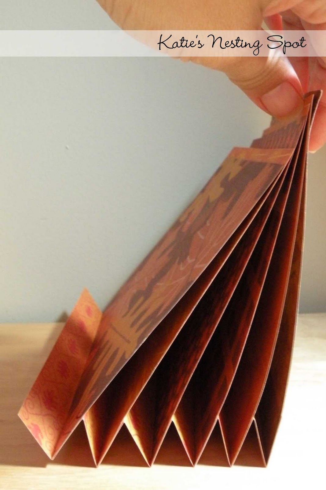 Katie's Nesting Spot Tutorial Handmade Book with Accordion Fold Binding