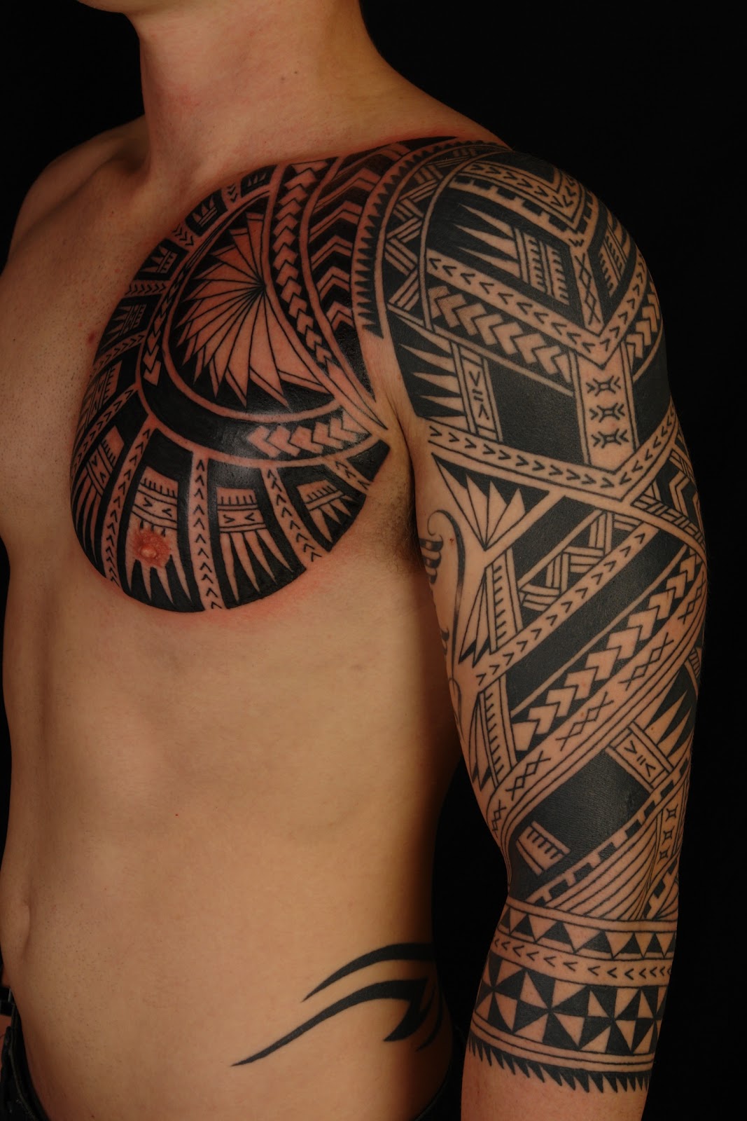 Polynesian Chest Tattoo