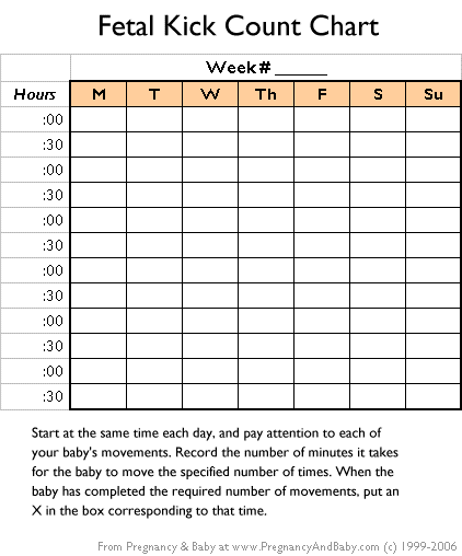 Baby Movement Chart During Pregnancy