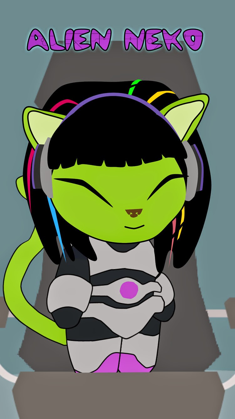 Alien Neko Cute And Scary Iphone 6 Wallpapers