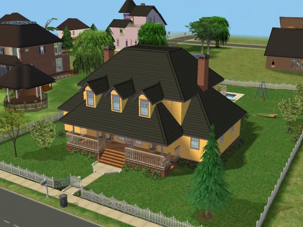First floor front view of the Smith family home - in my Sims