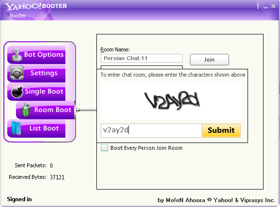 Yahoo Booter 2011 : Yahoo Messenger Room Booter