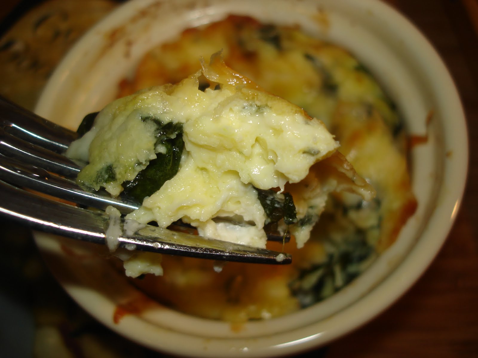 The Tiny Skillet Parmesan, Goat Cheese and Spinach Flan?