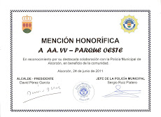 MENCIÓN HONORÍFICA POLICÍA MUNICIPAL