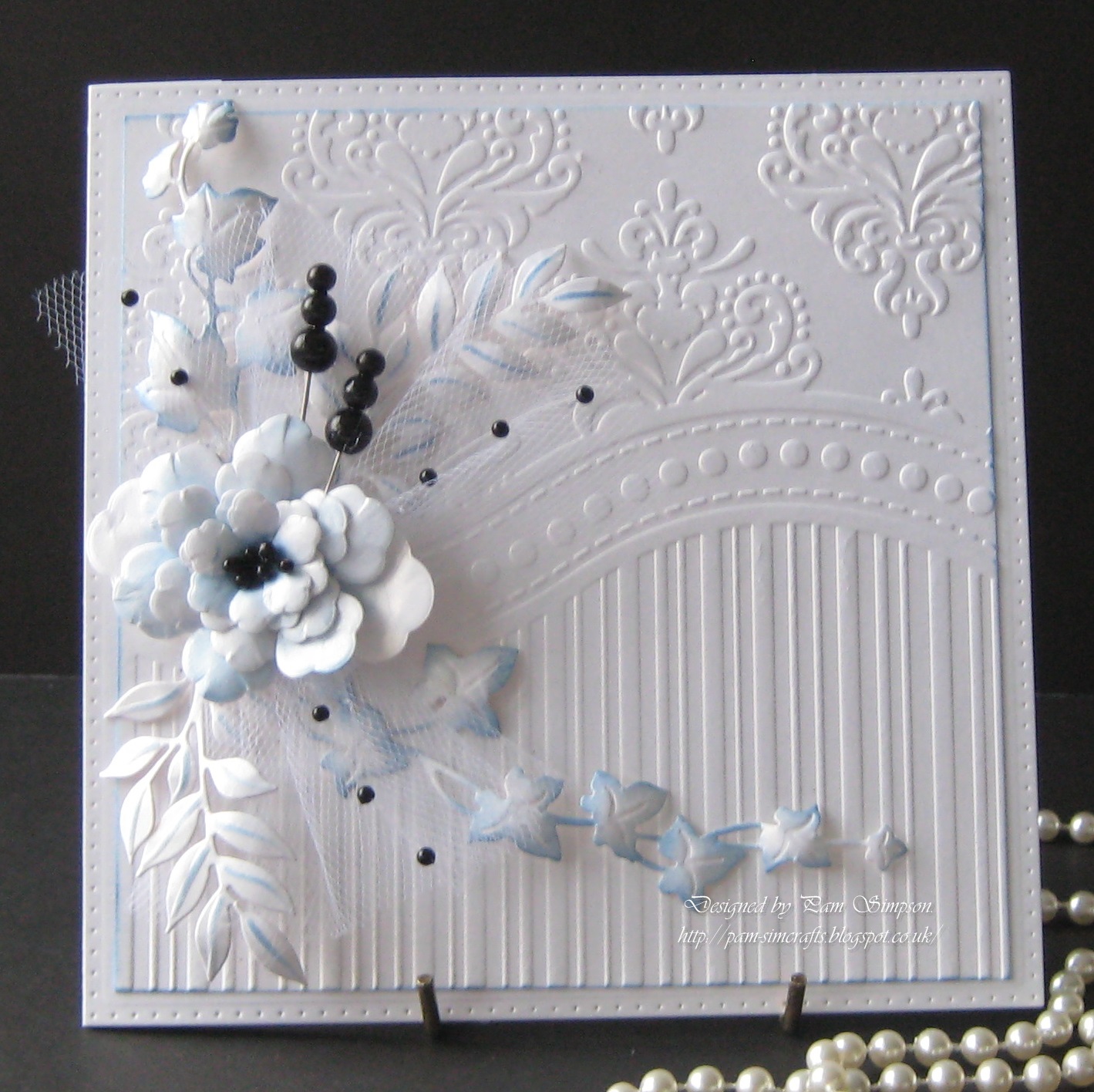 pamscrafts One Embossing Folder! Three Cards.