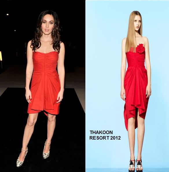 Megan Fox in Thakoon Resort 2012 and Brian Atwood
