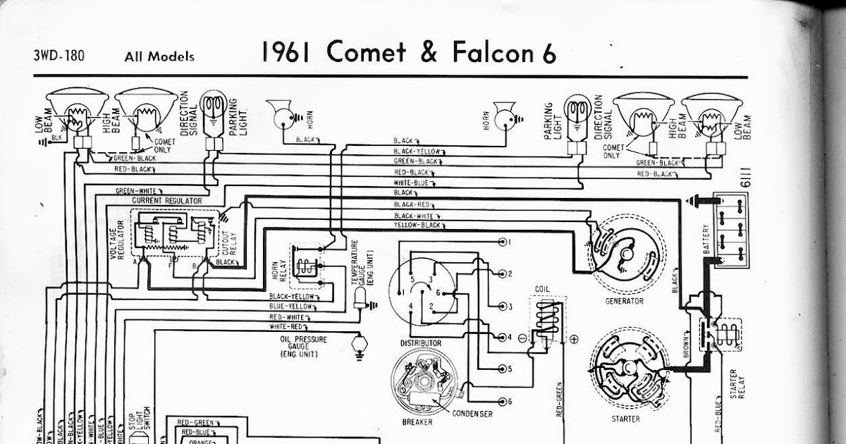Free Auto Wiring Diagram: 1961 Ford Falcon & Comet Wiring Diagram