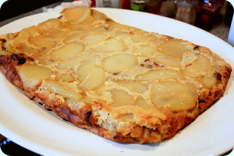 49 Dresses Caramelized Pear Bread Pudding