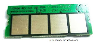 Chip de cartucho de tóner Samsung láser.
