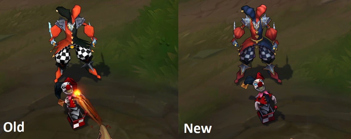 Shaco Basic Skin Texture Update - Riot pls keep the black : leagueoflegends
