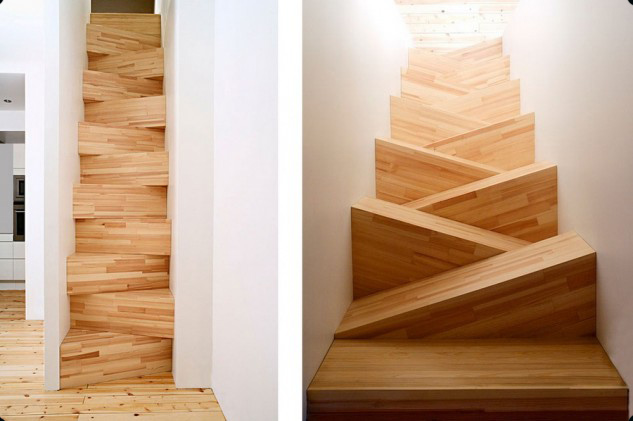 уникальный и креативный дизайн лестницы фото