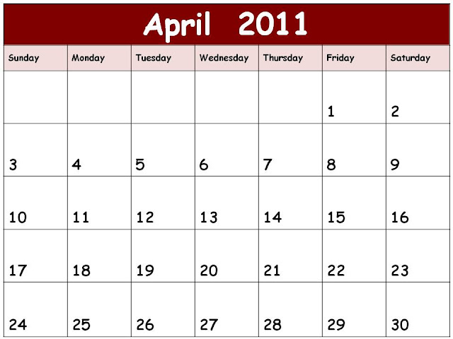 april 2011 calendar page. for Calendar+april+2011+