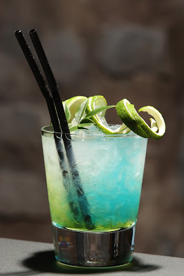 turquoise blue cocktail