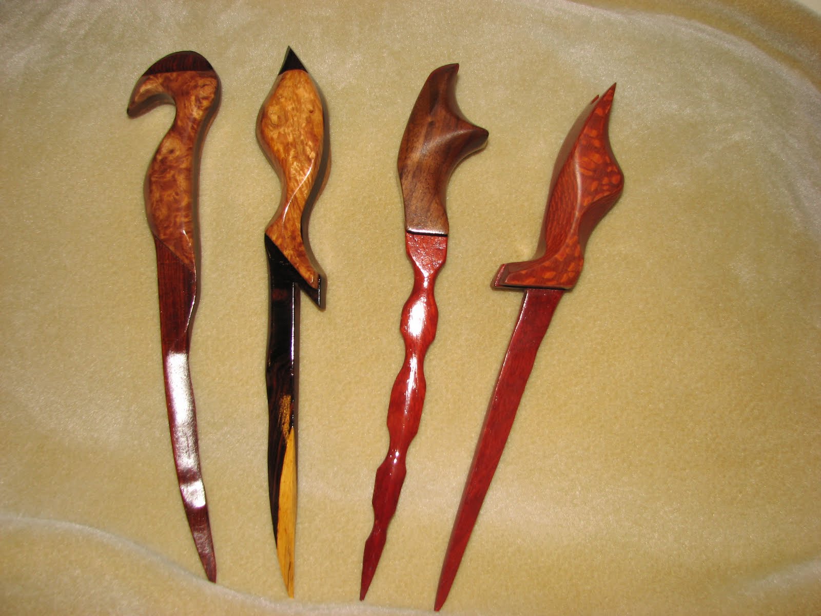 Exotic wood points Letter opener with out compare