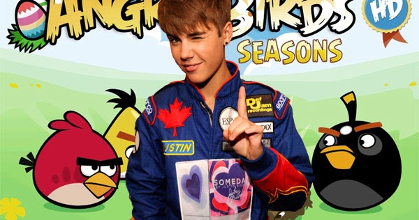 SHALMARZALICS Justin Bieber with Angry Birds D love love SHALMARZALICS Justin Bieber with Angry Birds D love love