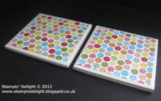 Stampin' Up designer paper coasters