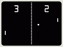 PONG!! Um dos primeiros videogames a ter sucesso mundial.