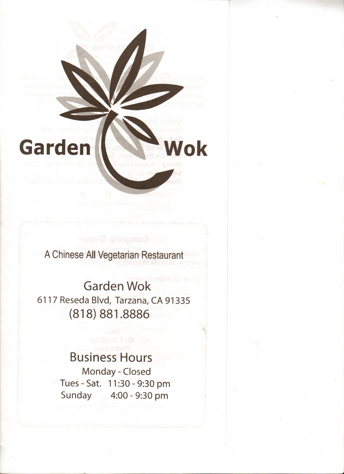 Vc Menu Garden Wok Tarzana