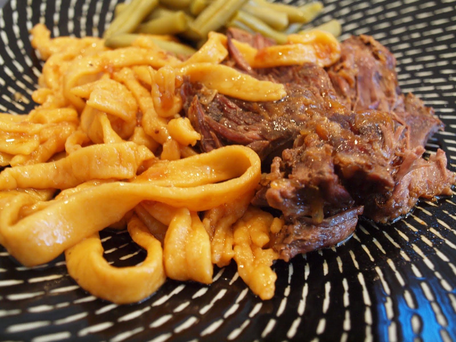 Dishin' It Out Chuck Roast with Homemade Noodles